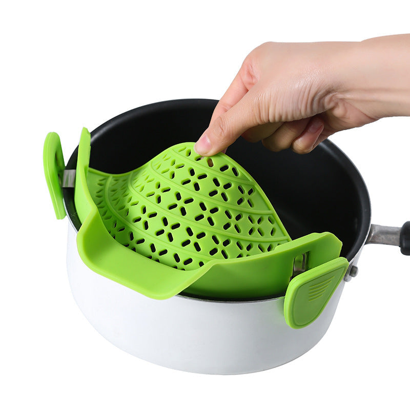 Silicone Pot Strainer Clip – Universal Pan Drain Stopper