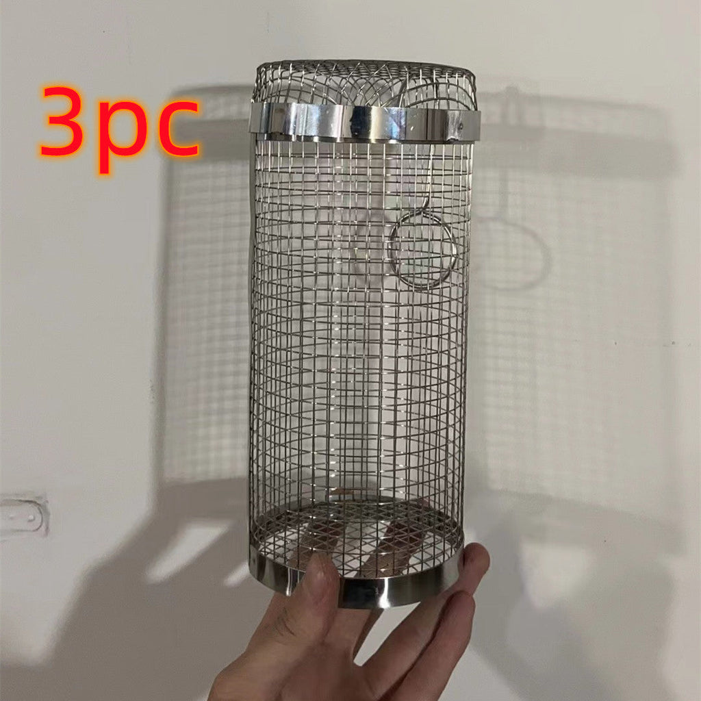 Rolling BBQ Grill Basket – Stainless Steel Grilling Cylinder