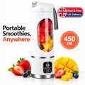 Portable Blender Bottle – 450ml USB Rechargeable Smoothie Maker