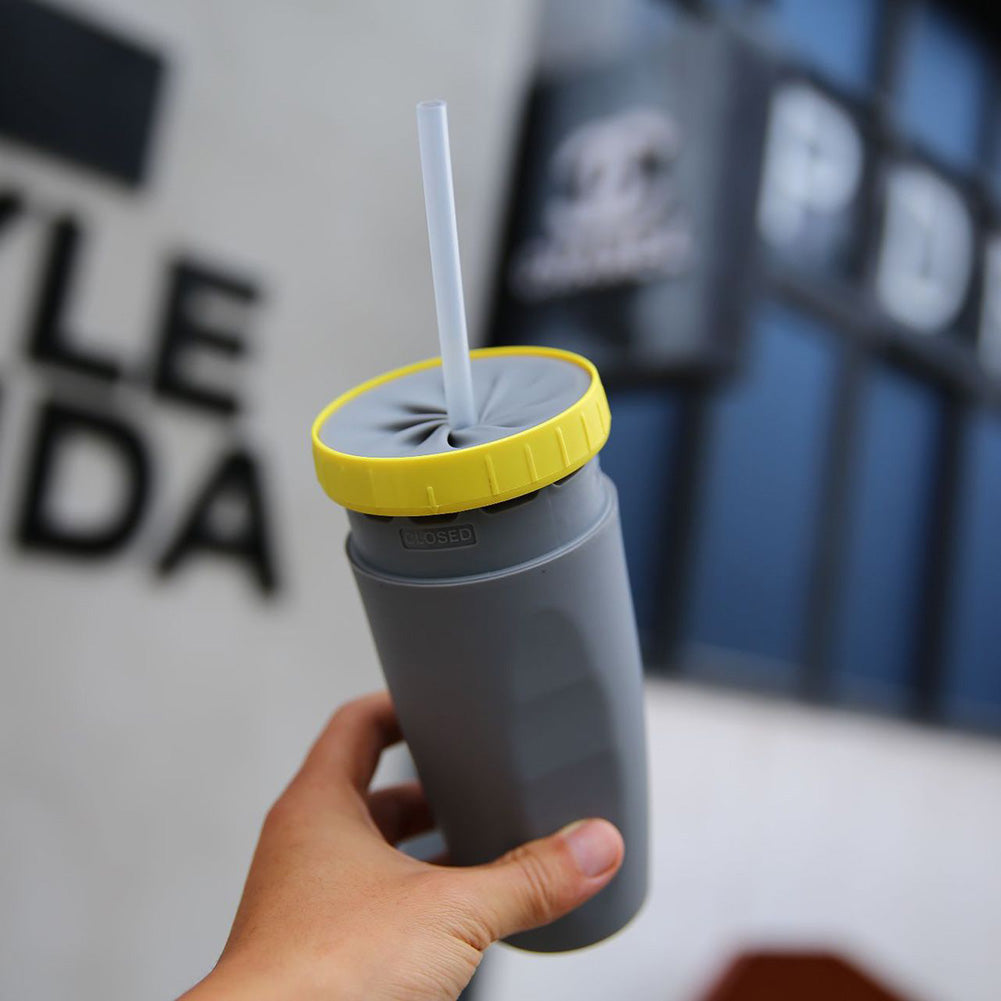 Insulated Travel Tumbler with Straw – Double Wall Water Bottle