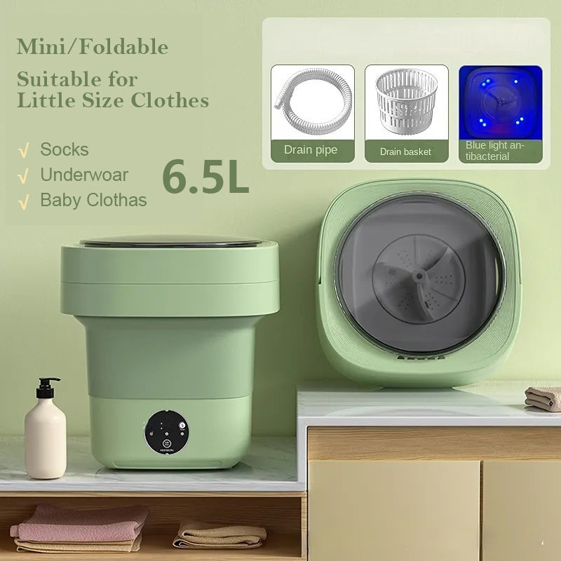 Portable Mini Washing Machine – Foldable with Spin Dry