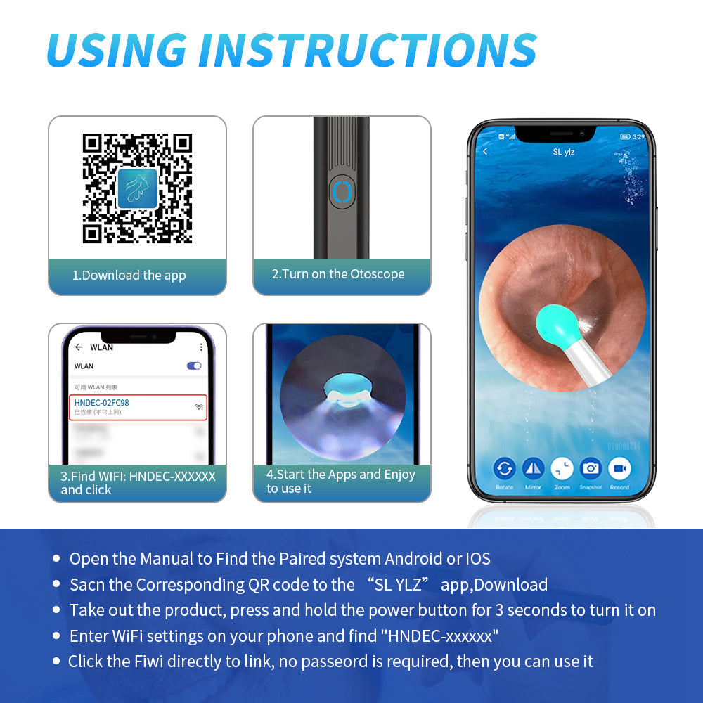 Wireless Ear Cleaner Camera – Otoscope Ear Wax Removal Tool