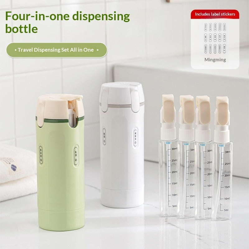 4-in-1 Travel Bottle Set – Leak-Proof Portable Dispenser