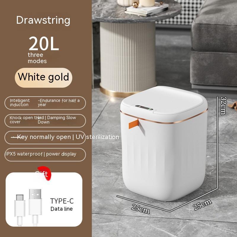 Smart Sensor Trash Can with Lid – Touchless Automatic Dustbin