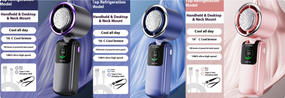 Handheld Electric Fan – Portable Folding Mini Fan, Adjustable Speed