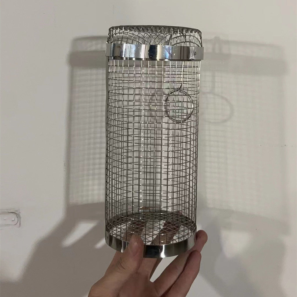 Rolling BBQ Grill Basket – Stainless Steel Grilling Cylinder