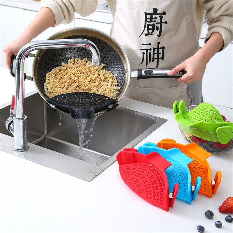 Silicone Pot Strainer Clip – Universal Pan Drain Stopper