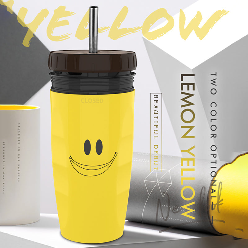 Insulated Travel Tumbler with Straw – Double Wall Water Bottle