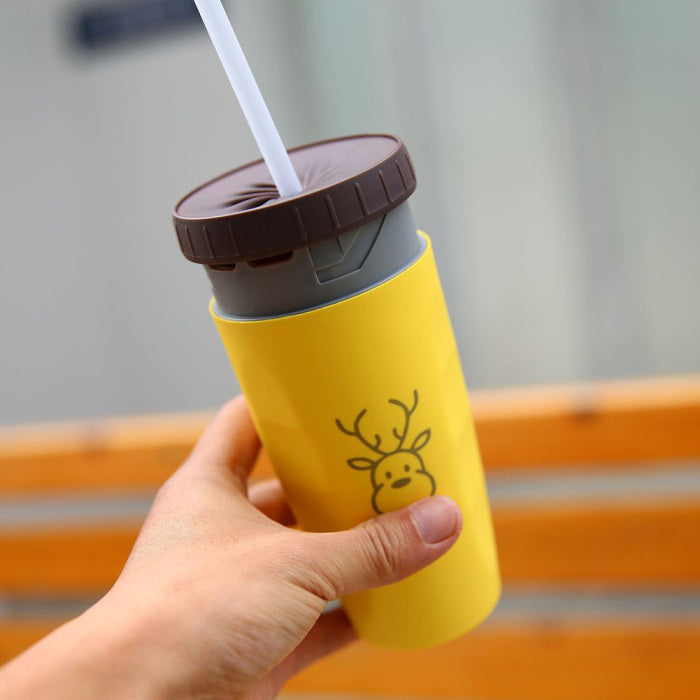 Insulated Travel Tumbler with Straw – Double Wall Water Bottle