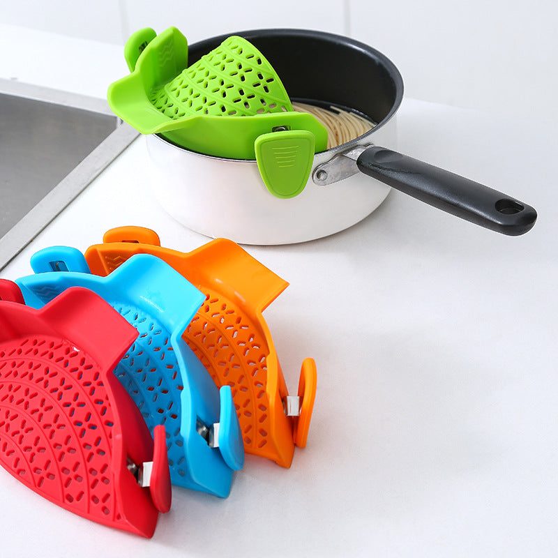 Silicone Pot Strainer Clip – Universal Pan Drain Stopper